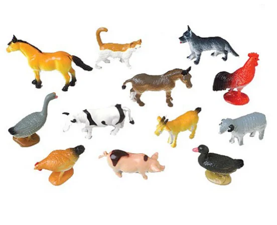 small animal toys plastic