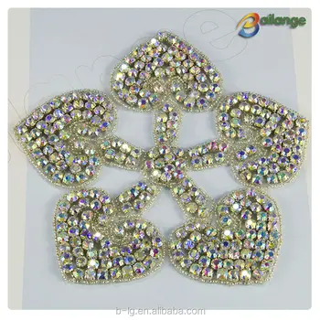 bridal wholesale applique sew beaded appliques pearl sequin larger rhinestone