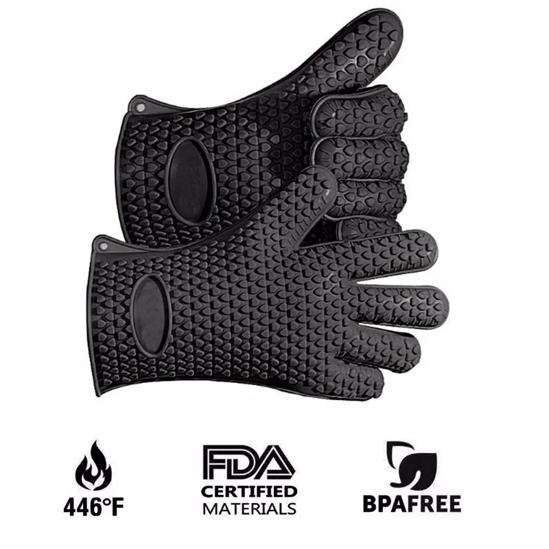 Cooking Reusable Silicone Waterproof Heat Resistant Gloves Buy Waterproof Heat Resistant