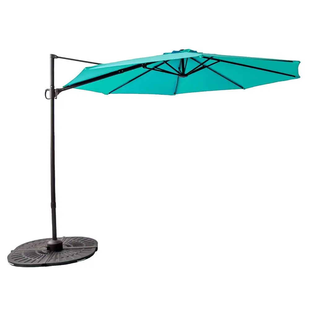 Buy Respace 360 Rotation Patio Umbrella 11 Ft Deluxe Aluminum Outdoor Cantilever Umbrella Round Canopy With Solar Powered Led Lighted Includes Base In Cheap Price On Alibaba Com