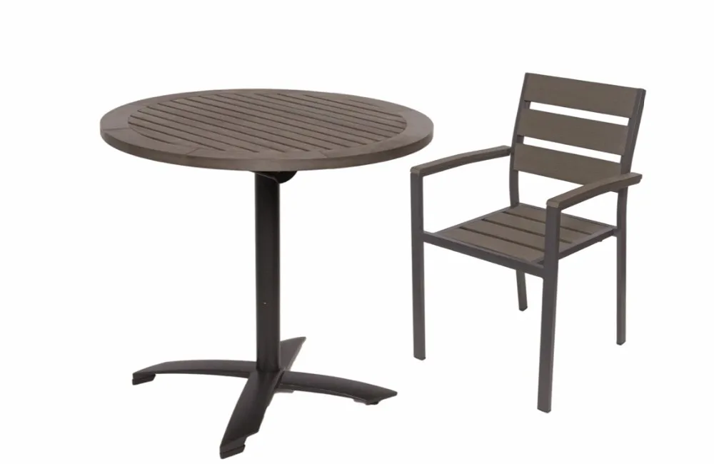 Square Plastic Wood Outdoor Lightweight Aluminium Folding Dining
