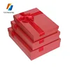 Good Quality Rectangle Shape with Satin Ribbon Tie Rigid Cardboard Gift Flower Boxes Packaging for Wedding Favors