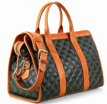 Small Duffel Bag Lady Quilted Leather Travel Brand Weekend Bags For Women Small Duffel Bag Lady Quilted Leather Travel Brand Weekend Bags For Women