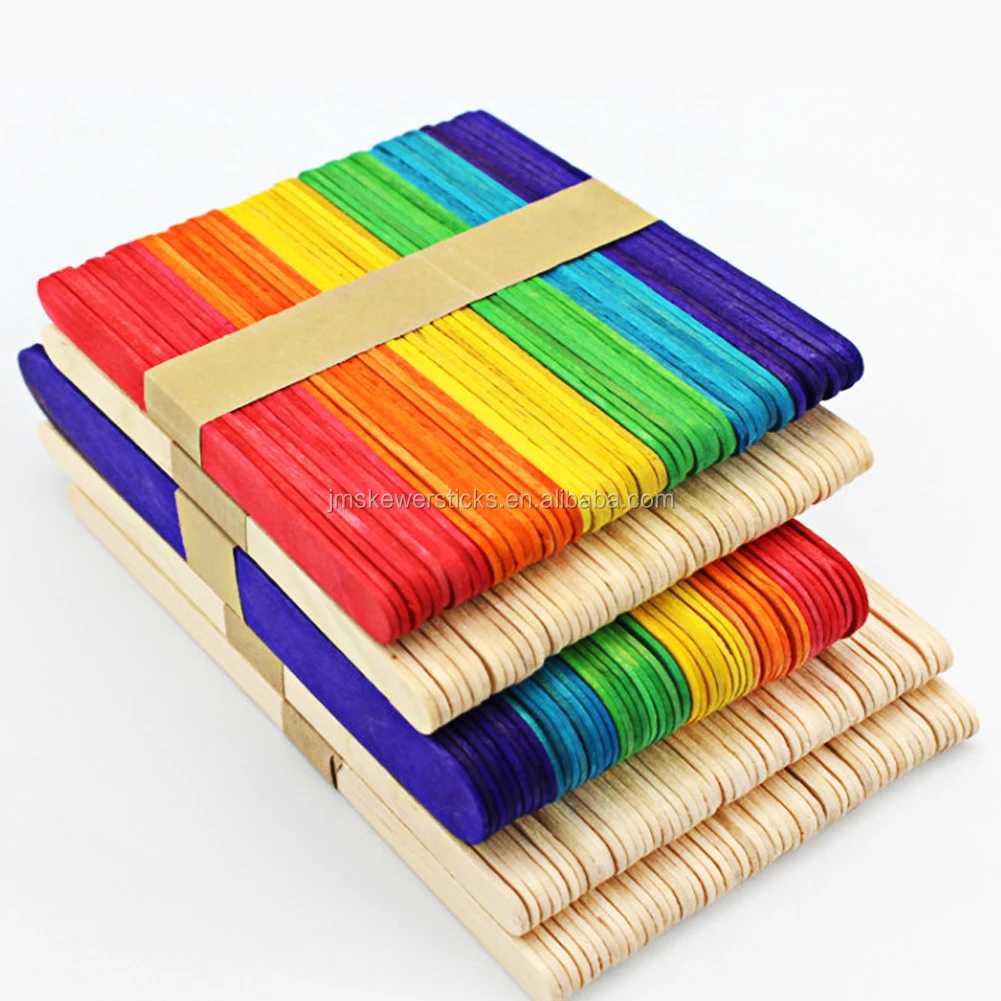 round edge wooden plain ice lolly cream sticks