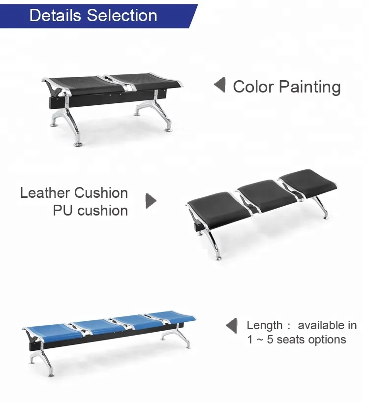 Oshujian Indoor Commercial Benches Seating For Office Waiting Area