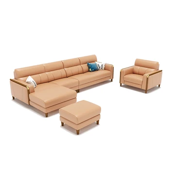 Wholesale Classic Leather Living Room Furniture Sofa Set - Buy Genuine