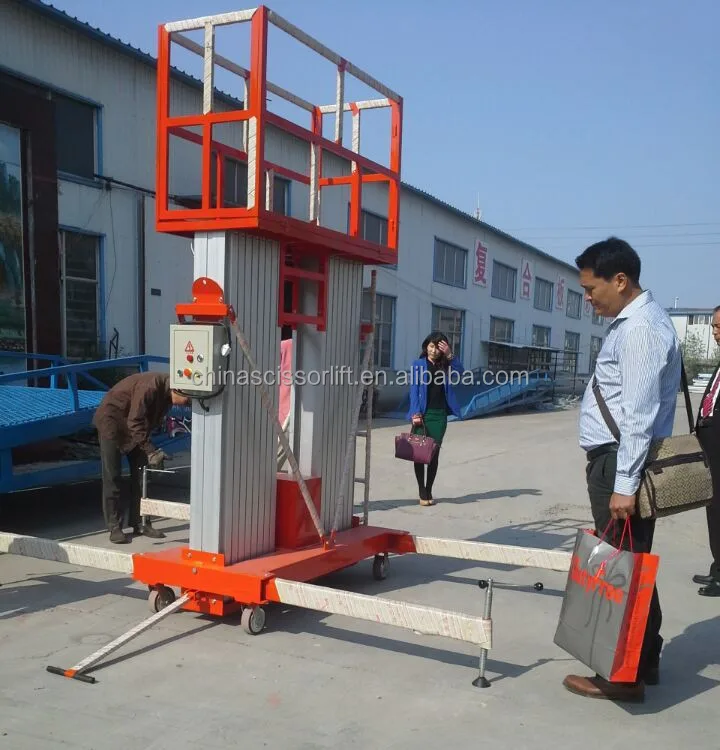 8m Portable Vertical Aluminium Platform Ladder,Electric Ladder Lift