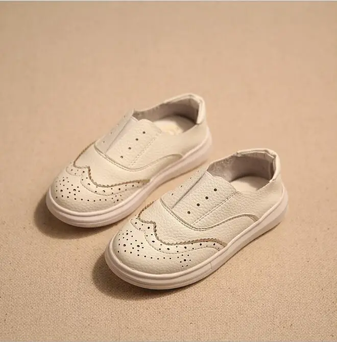 Boys wedding shoes children leather spring 2016 white flat shoes kids infantis hot style chaussures enfants