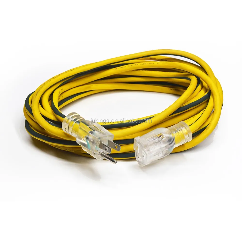 Heavy Duty 20amp Contractor Light Socket Extension Cord With L515,10/3