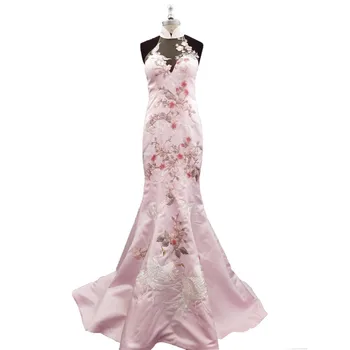 Custom Made Evening Dresses Made In China Mermaid High Neckline