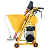 1500W air compressor solid wheel mortar plaster pump fireproof material spraying machine