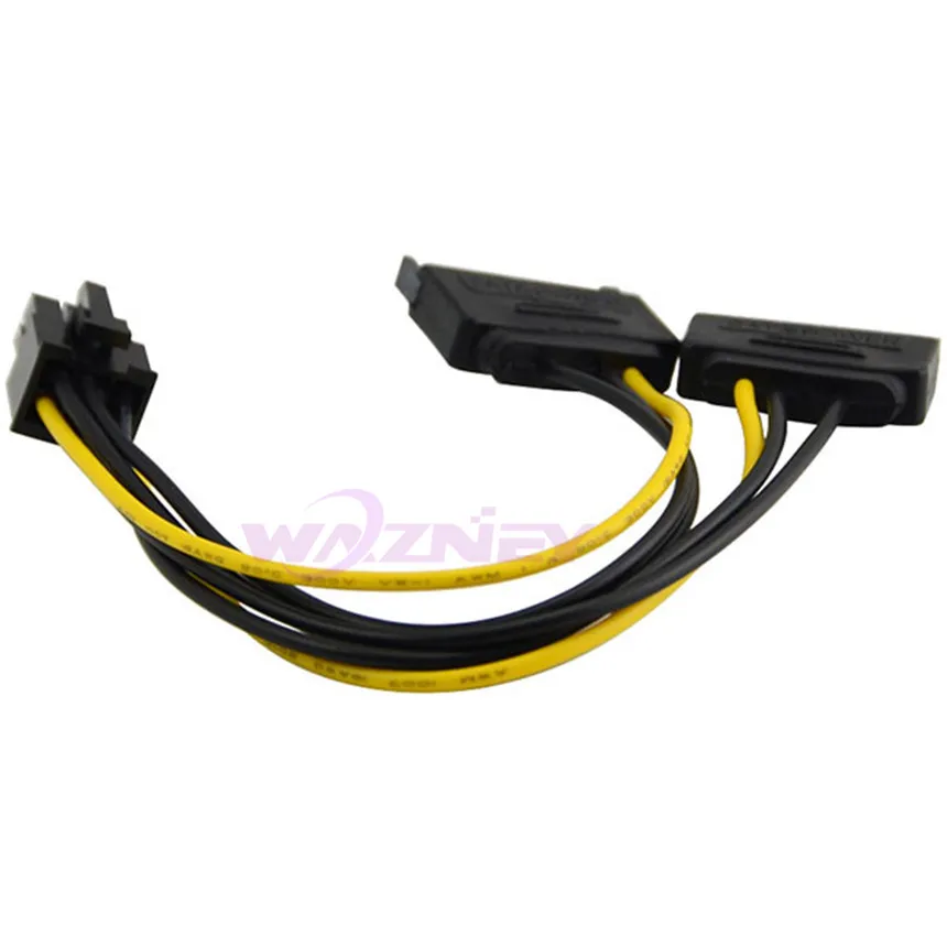 Cable Convertidor Pci Express Pcie 6 Pin A Dual Sata 15 Pin Gputarjeta Gráfica De Vídeo 5974