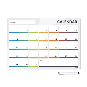 Exams WallDeca Meal Planner and Action Plan Magnetic Fridge Whiteboard Fridge White Board Task Plan Chores or Dieting 16.5 x 12.0 Large Weekly Calendar Ideal for Study Planning 