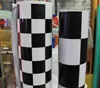 super quality white and black grid vinyl sticker with air free bubbles 1.52*30m