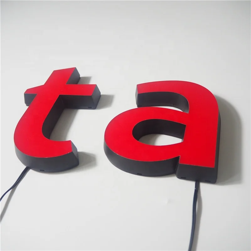 manufacturer custom  sign up 3D mini acrylic led luminous letters signage motif light alphabet signs for store