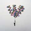 Colorful glitter connected balls picks Christmas ornaments with clip wholesale#79450