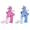 Kids Outdoor Toy Musical Led Light Up Unicorn Soap Bubble Gun