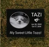 solid surface black granite pet memorial