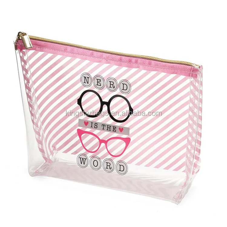 Wholesale Clear Vinyl Travel Cosmetic Bags With Private Label Plate - Buy Clear Vinyl Travel ...