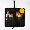 Hot Sell Watercolor Acrylic 17 Pcs Brush Set Foam And Long Handle Artist Paintbrushes Set With Travel Holder Pinceles Artisticos