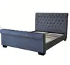 Hot selling Slate grey fabric bed with buttons for Australia