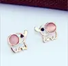 New fashion lovely elephant stud earrings for women girl children ear jewelry cute animal elephant earrings accessories