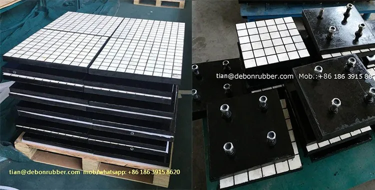 ceramic rubber lining board with studs