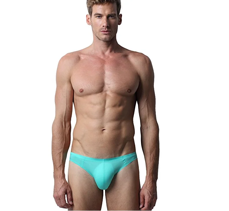 Men Sexy Swimwear Transparent Swim Mini Bikini Transparent Sexy Briefs Men...