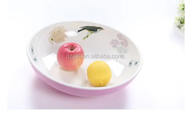 2 Color Melamine Fruit Bowl Custom Print