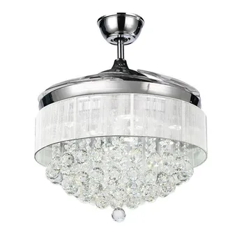Se Convierte En Luz Invisible Led De Cristal De Techo Ventilador De Techo con Luces Ventilador Invisible con