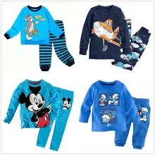 new cotton Long sleeve boy s pajamas sets kid s sleepcoat children s pyjamas boy s