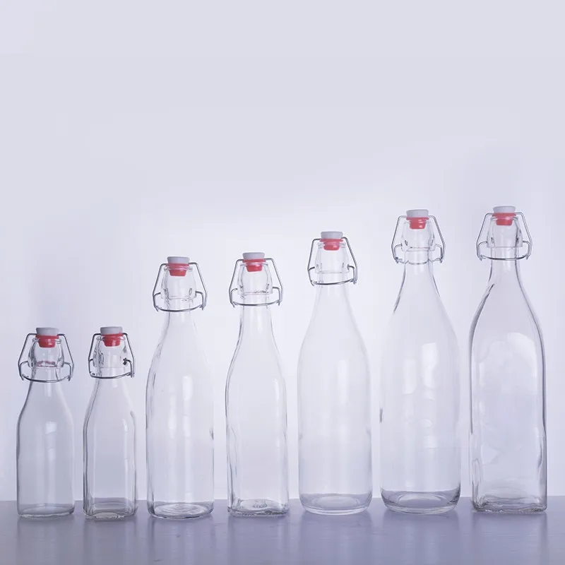 150ml 200ml 300ml 500ml 1l 1000ml Swing Top Buckle Sealed Glass Bottles