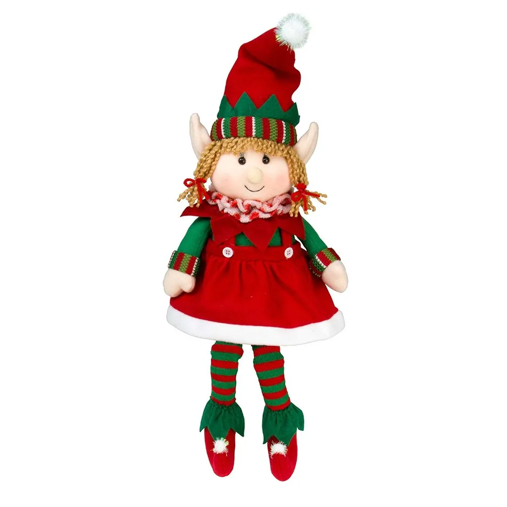 Christmas Plush Elf Toy Stuffed Plush Girl And Boy Cute Elf Doll Toys ...