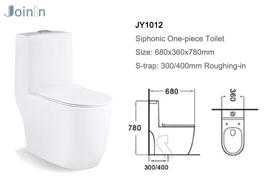JOININ chaozhou Modern design  one Piece WC Toilet sensor toilet flush