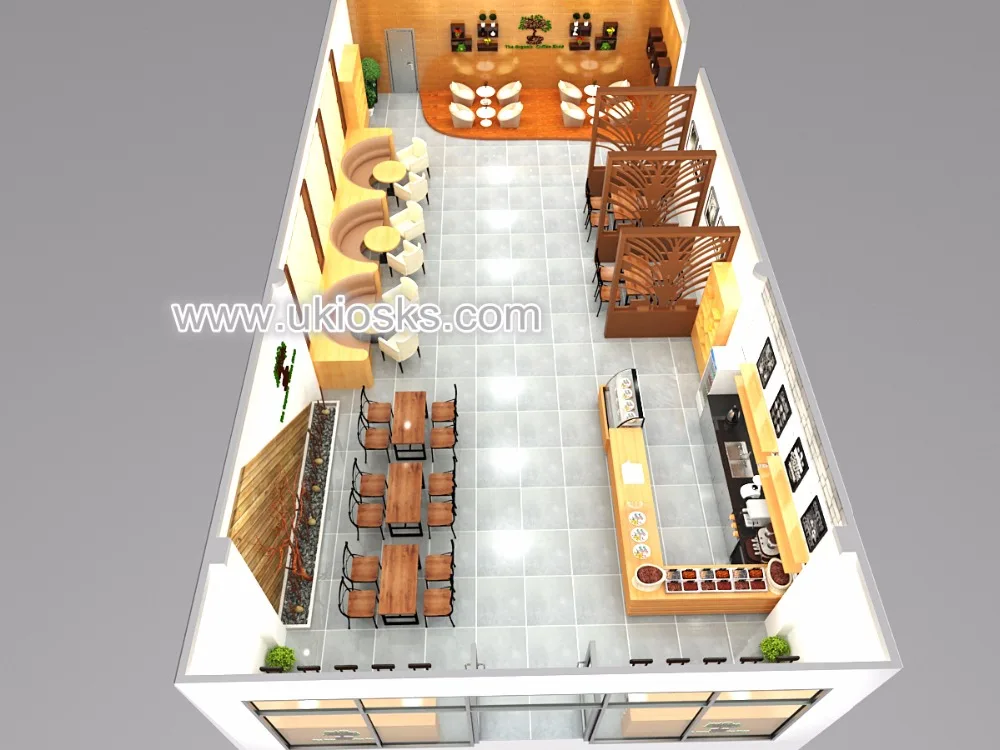 Different style wood fast food restaurant furniture for choice