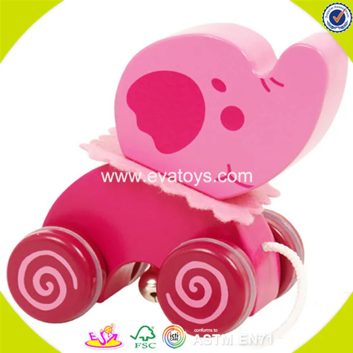 2018 Wholesale Lovely Kids Wooden Pull String Car Cheap Children Wooden