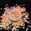 Factory Bulk Wholesale PVC Holographic Orange Color Hollow Heart Shape Sequin Holiday Epoxy Decoration