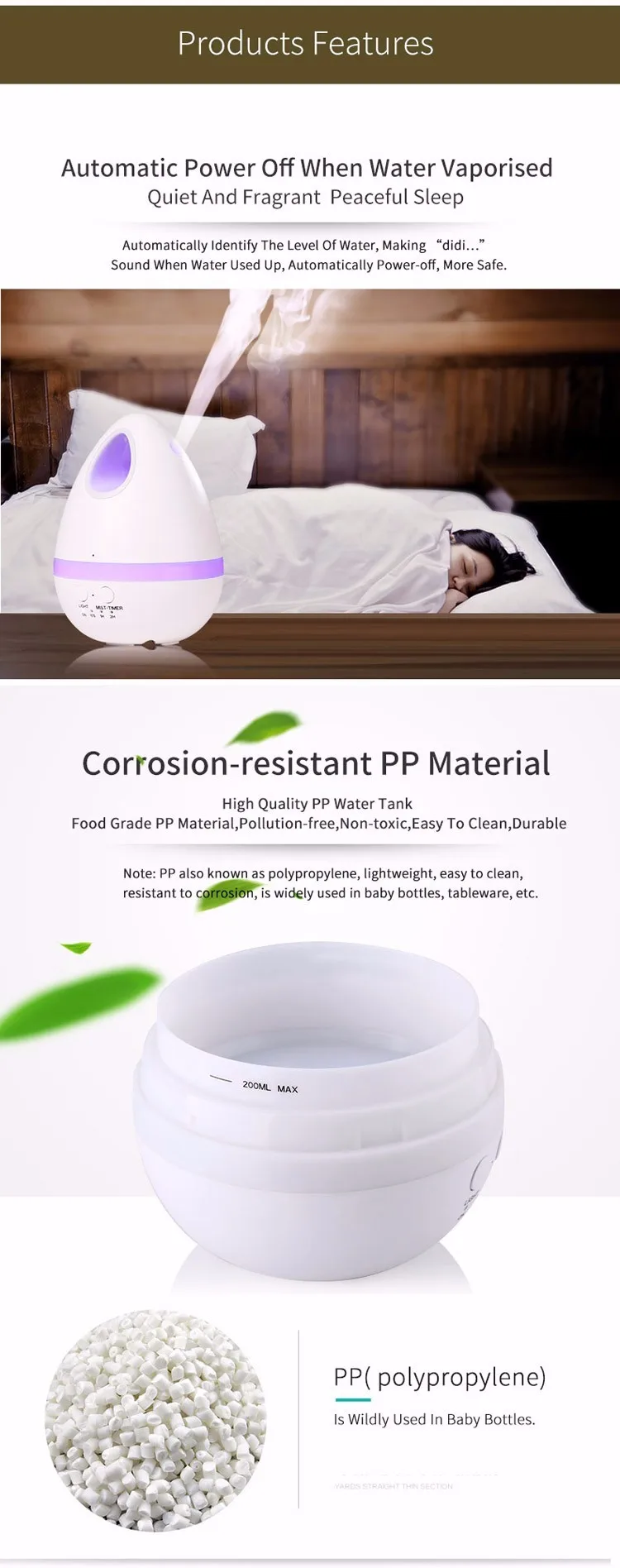 Forma De Huevo Fresco De La Niebla Humidificador Automático Fragancia