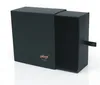 plain black drawer box with gold logo
