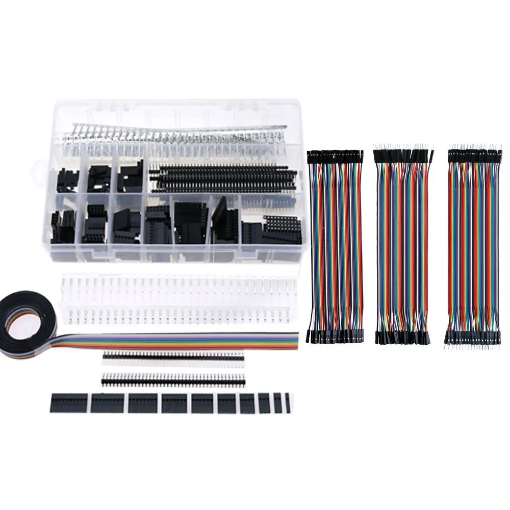 SaferCCTV 635pcs Dupont Connector Housing Male Female Pin Connector Assortment Kit, 120pcs 8" Dupont Wire Female to Female/Male to Female/Male to Male
