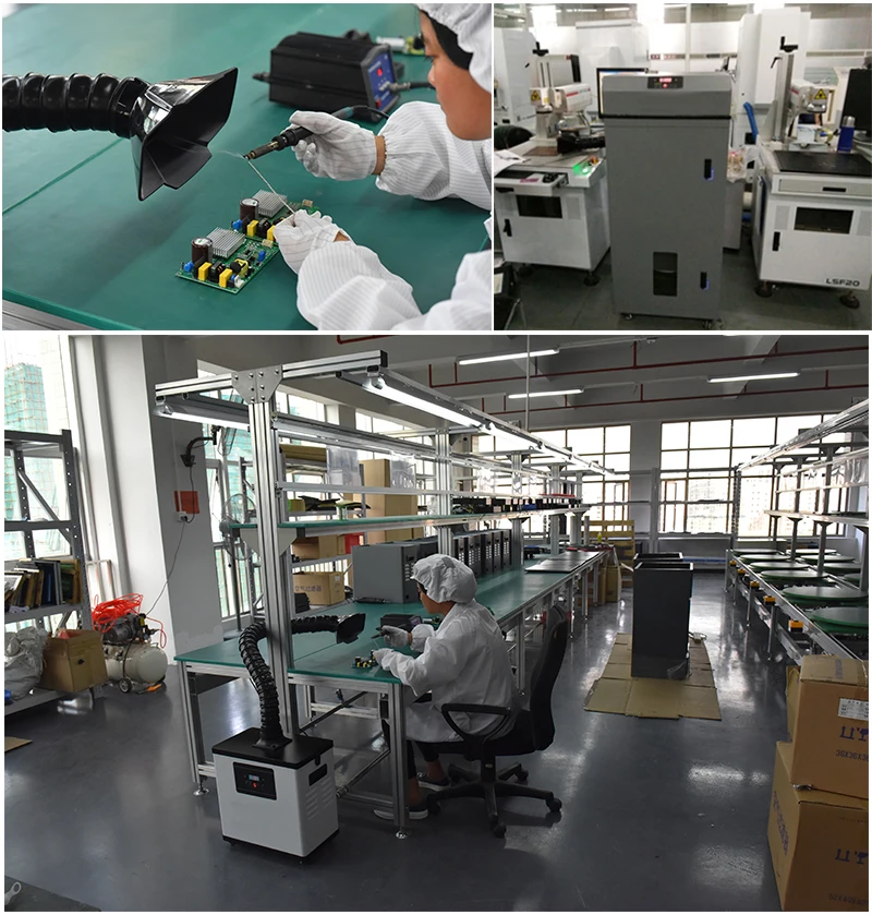 Portable Soldering and welding Fume Extractor Manufacture For Laser Cutting Machine With double Fume Extraction Arm Hood