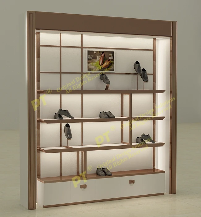 Modern Shoe Cabinet White High Heel Gloss Display Shoe Shop