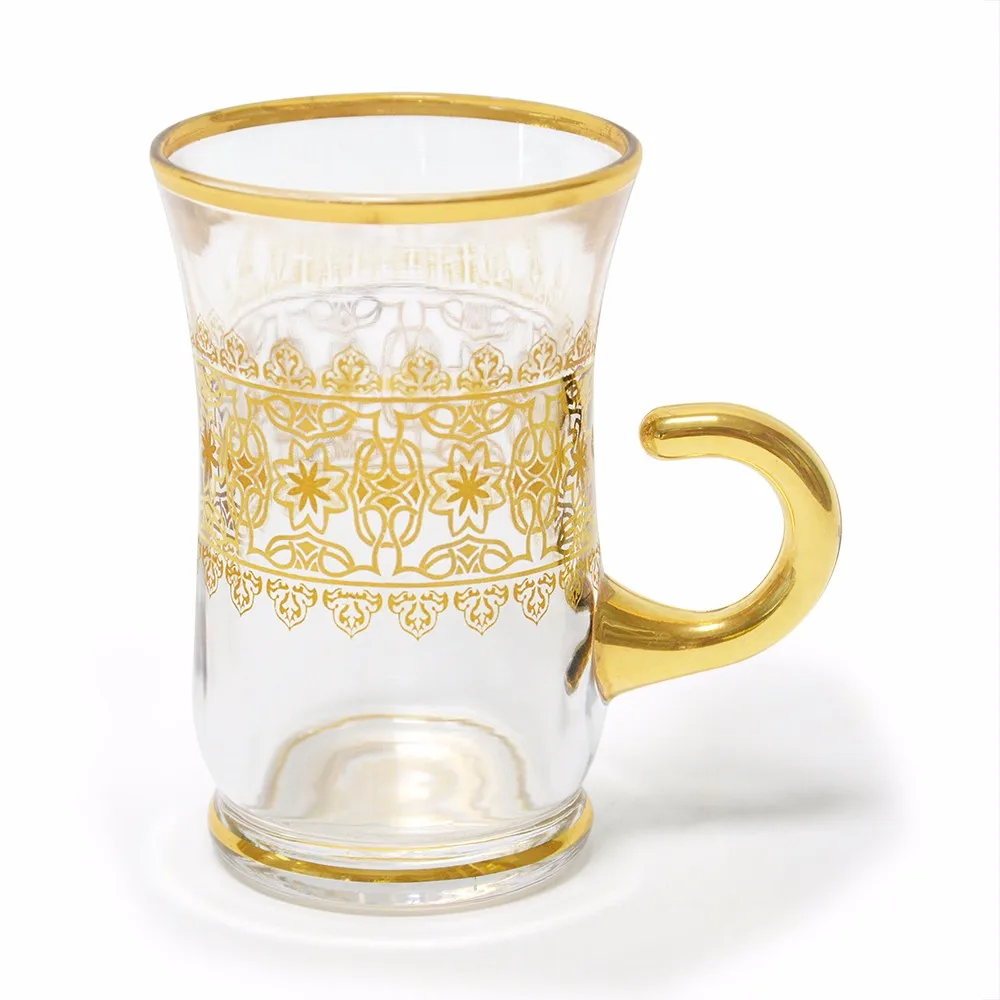 gold glass cups