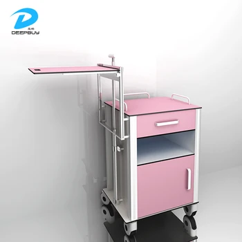 Hpl Board Hospital Bed Bedside Cabinet With Wheels And Drawer