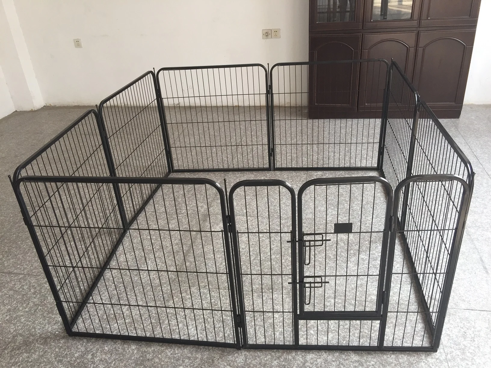 8 Panels Indoor Foldable Metal Iron Wire Dog Fence Dog Playpen Dog