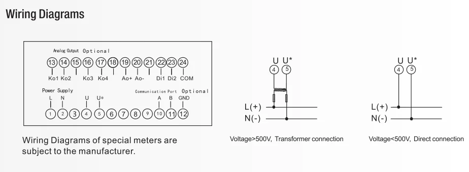 Smart Ammeter Analog Vu Meter Digital Voltmeter Rs485 - Buy Voltmeter