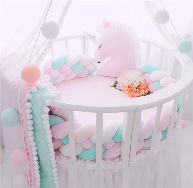 Trenzado Cuna Bebe Parachoques,Nudo Trenzado Para Beb/é,Braided cushion knot bumper Braided Bed,Cochecito De Beb/é,Accesorios para camas,Protectores para cunas y camas de beb/é,Accesorios para camas