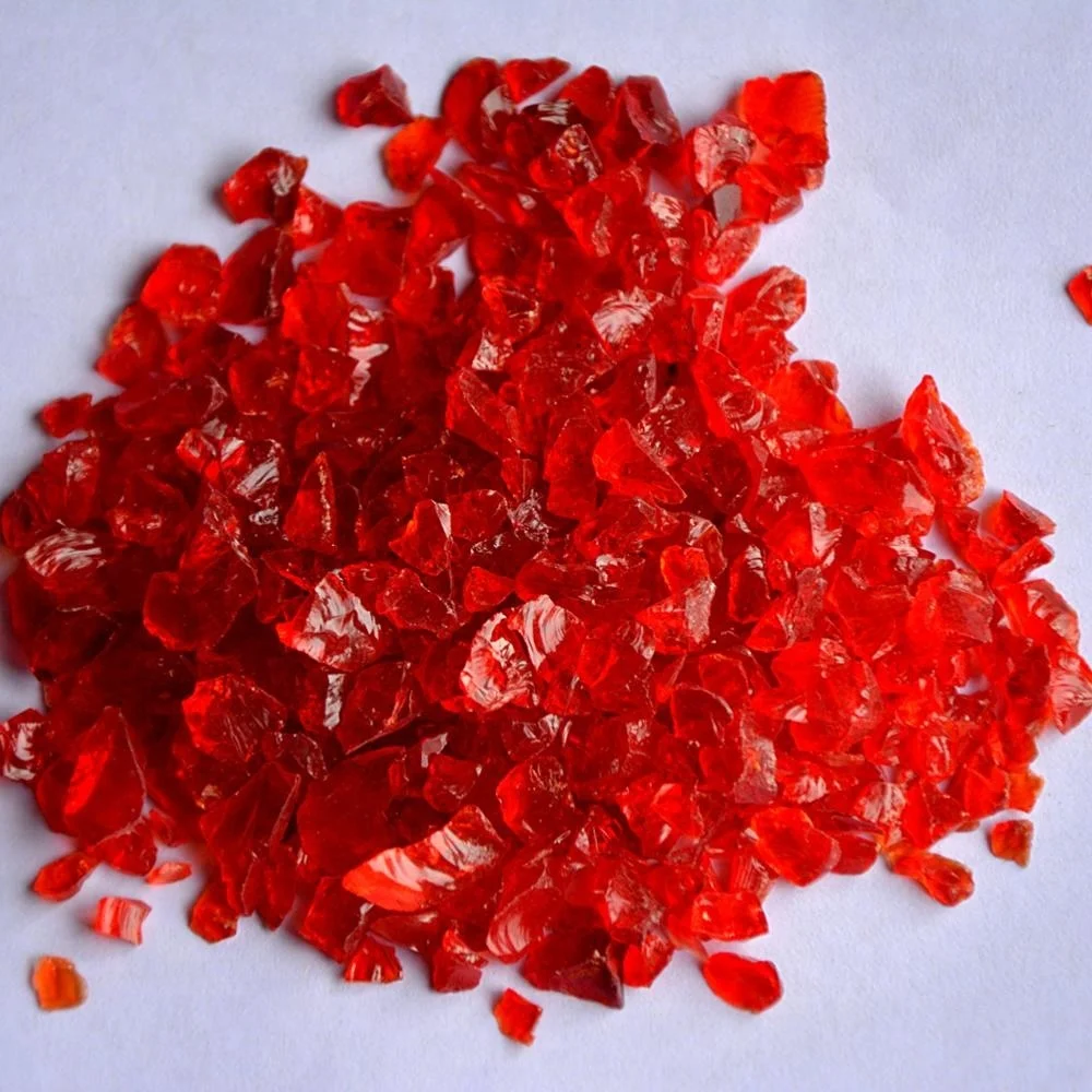 Large Crushed Colors Glass Chips Glass Gravel For Arts Crafts And