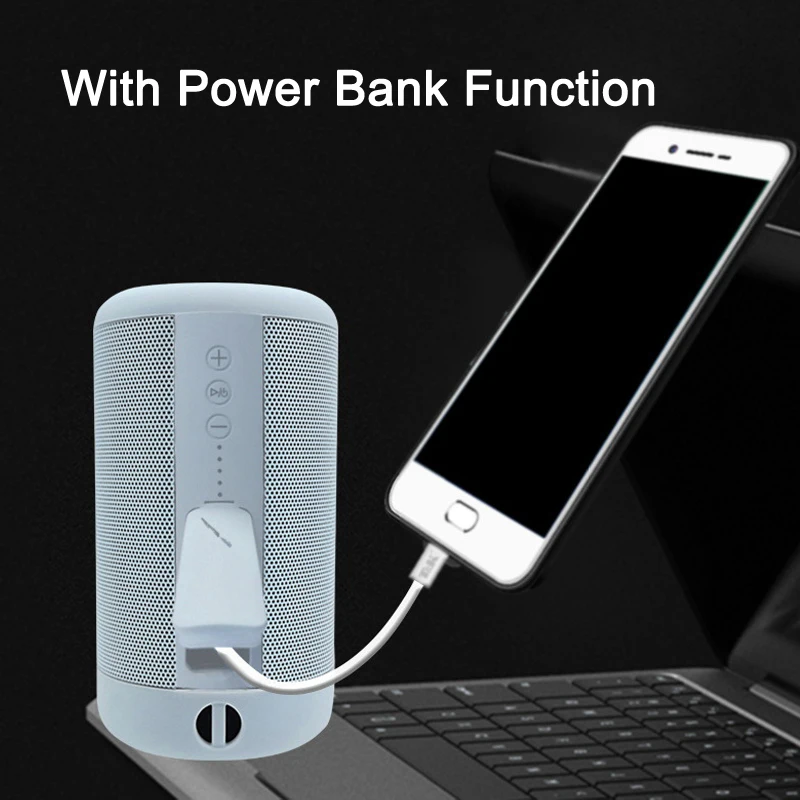 Hi Fi Sound Super Bass Wireless IPX5 Waterproof Outdoor Motorcycle Bike Power Bank Stereo Portable Bluetooth Speaker - ANKUX.COM