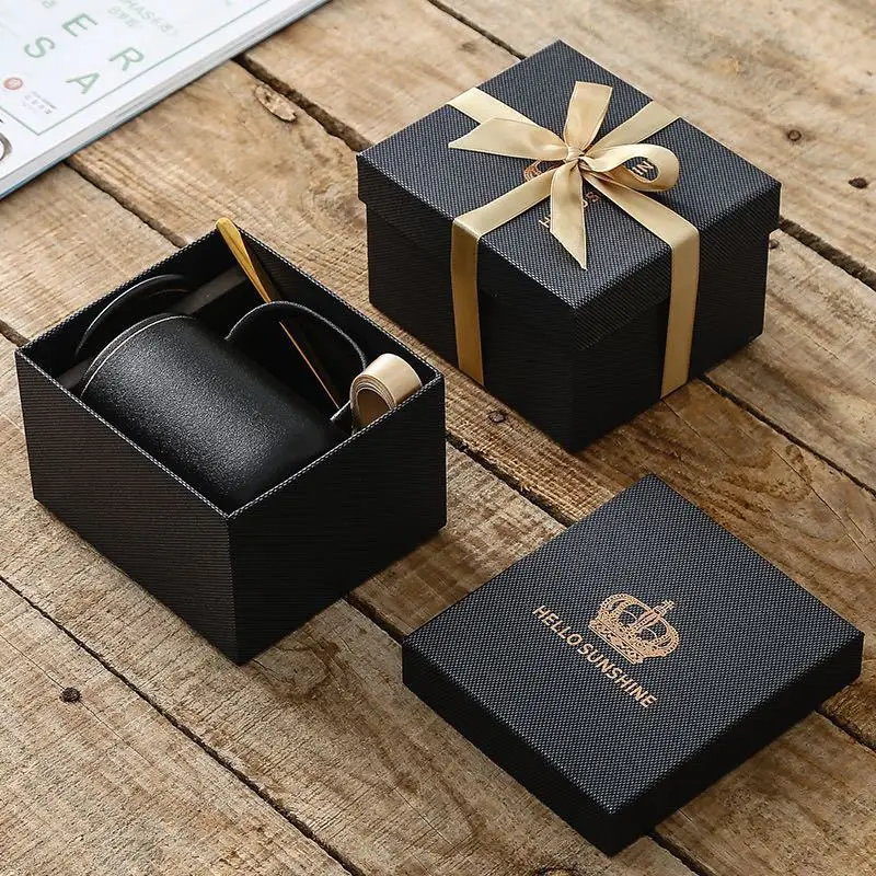 Matte Wedding Luxury Gift Ceramic Coffee Mug Cup Box Set With Handle ...